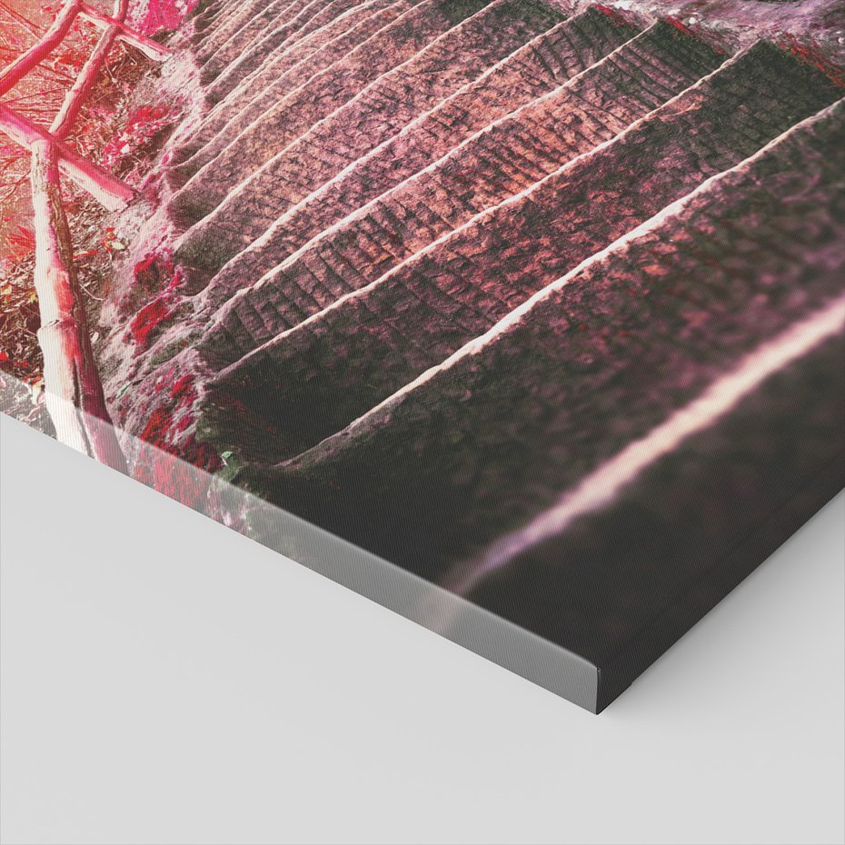 Obraz na płótnie - schody, krajobraz, natura