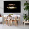 Obraz na płótnie - usta, złoto, blask