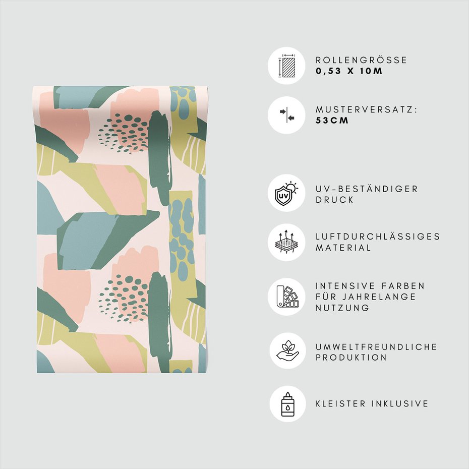 Tapeta - abstrakcja, plamy, kształty