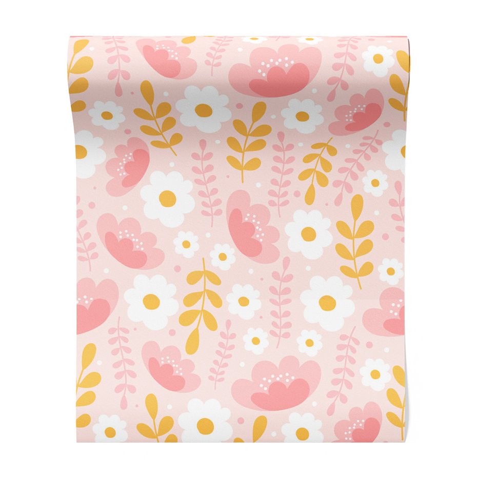 Tapeta - kwiaty, liście, tło