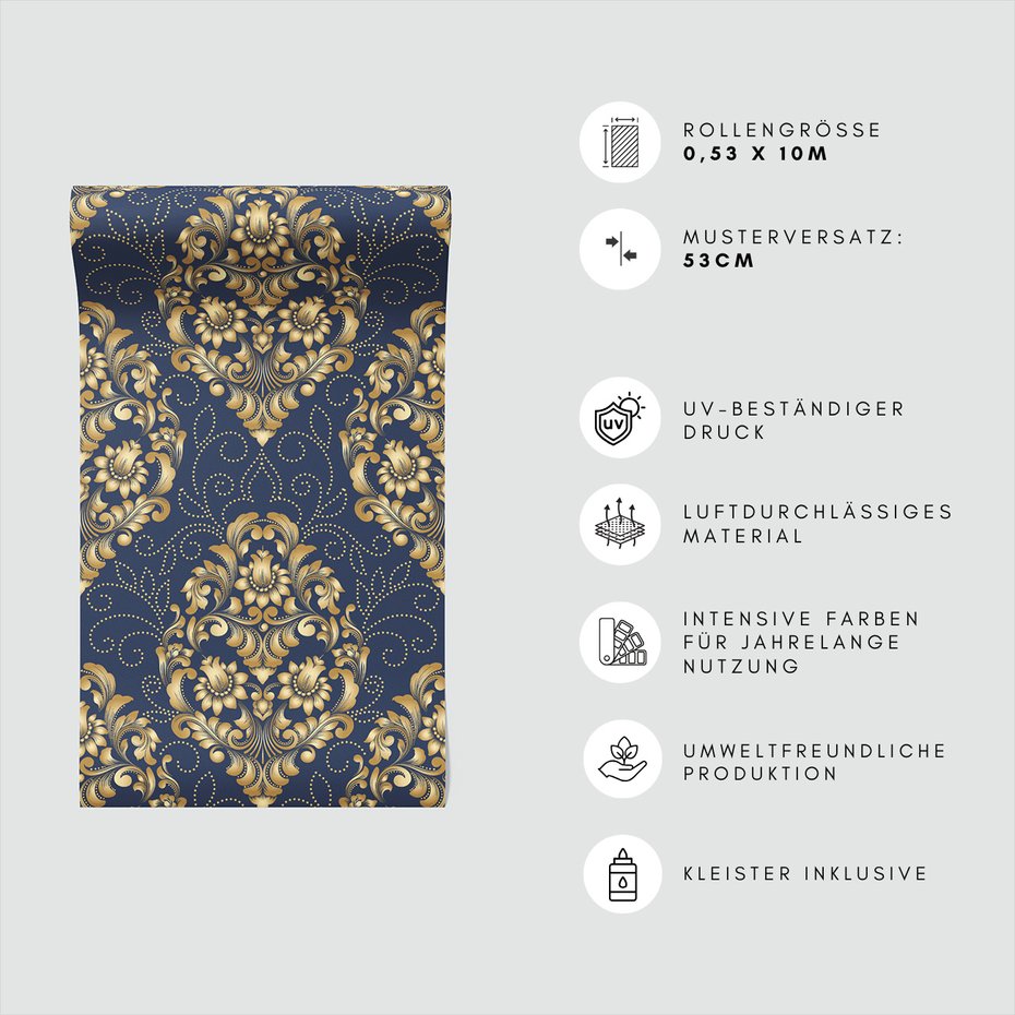 Tapeta - ornament, kwiat, elegancja