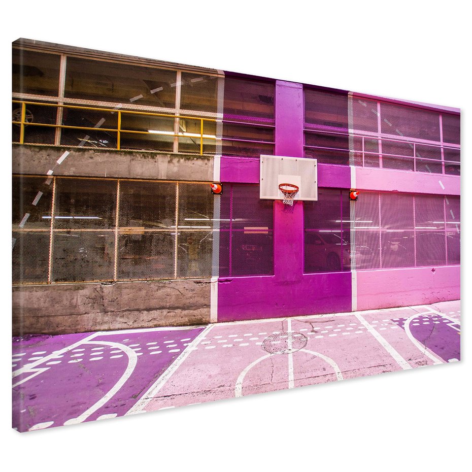 Obraz na płótnie - koszykówka, miasto, sport