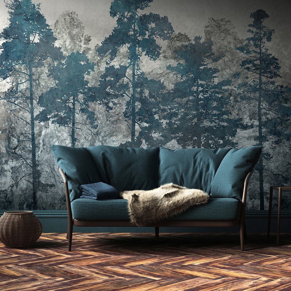 Fototapeta - loft, las, sosny