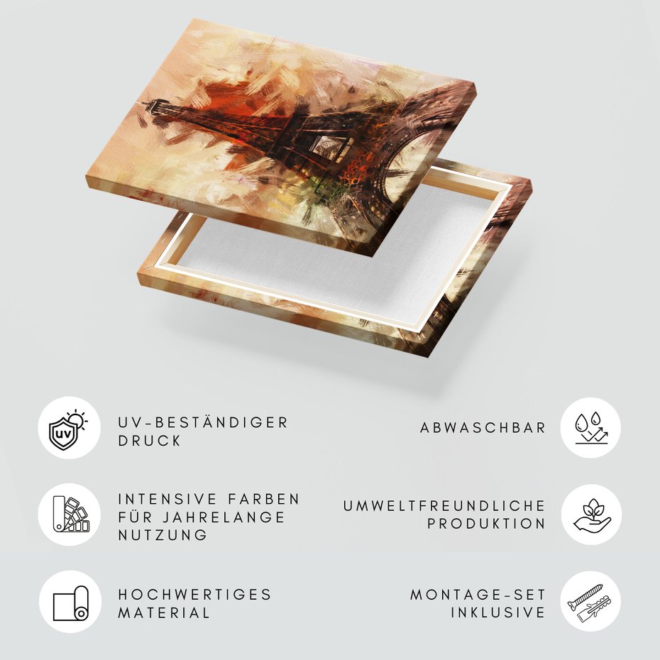 Obraz na płótnie - wieża Eiffla, Paryż, abstrakcja