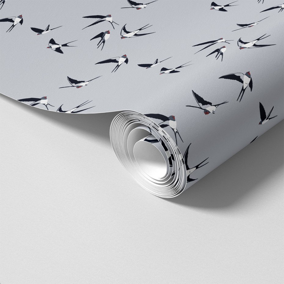 Tapeta - jaskółki, ptaki, niebo