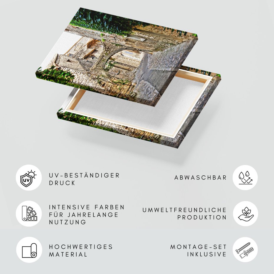 Obraz na płótnie - uliczka, kamień, budynki