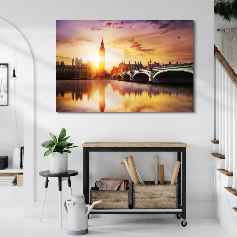 Obraz na płótnie - miasto, most, rzeka