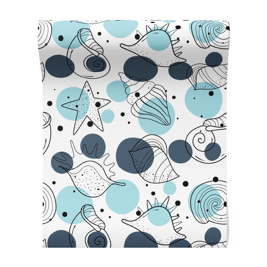 Tapeta - muszle, gwiazda, kropki