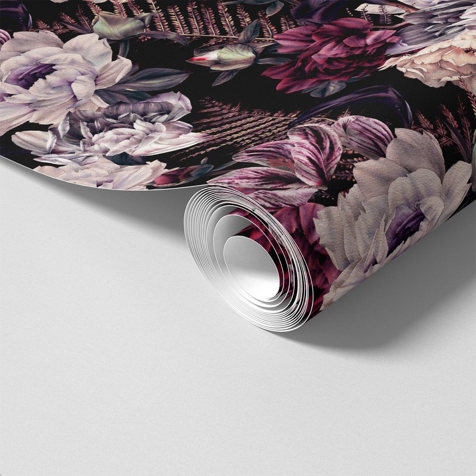 Tapeta - kwiaty, liście, tło