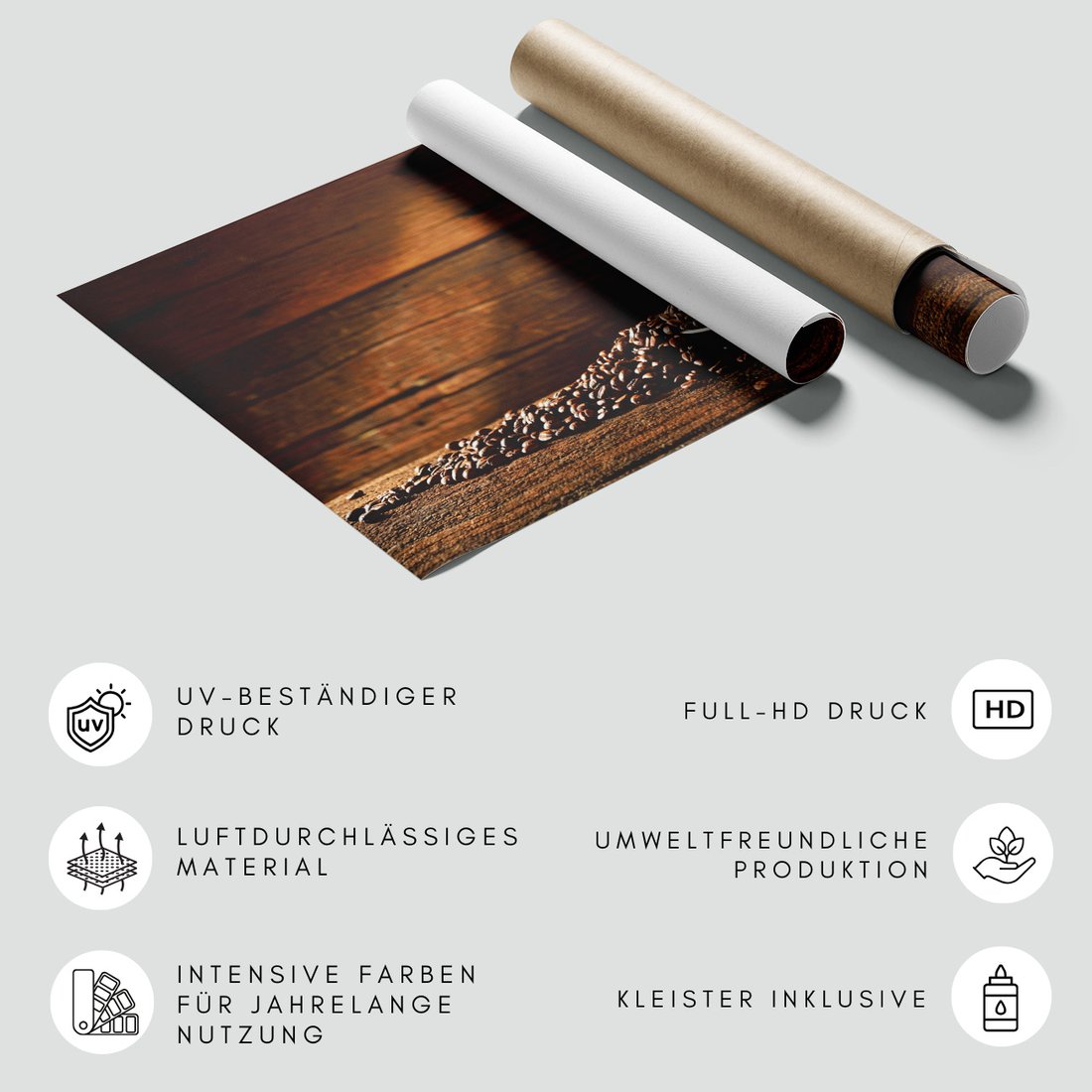 Fototapeta - kawa, ziarna, filiżanka