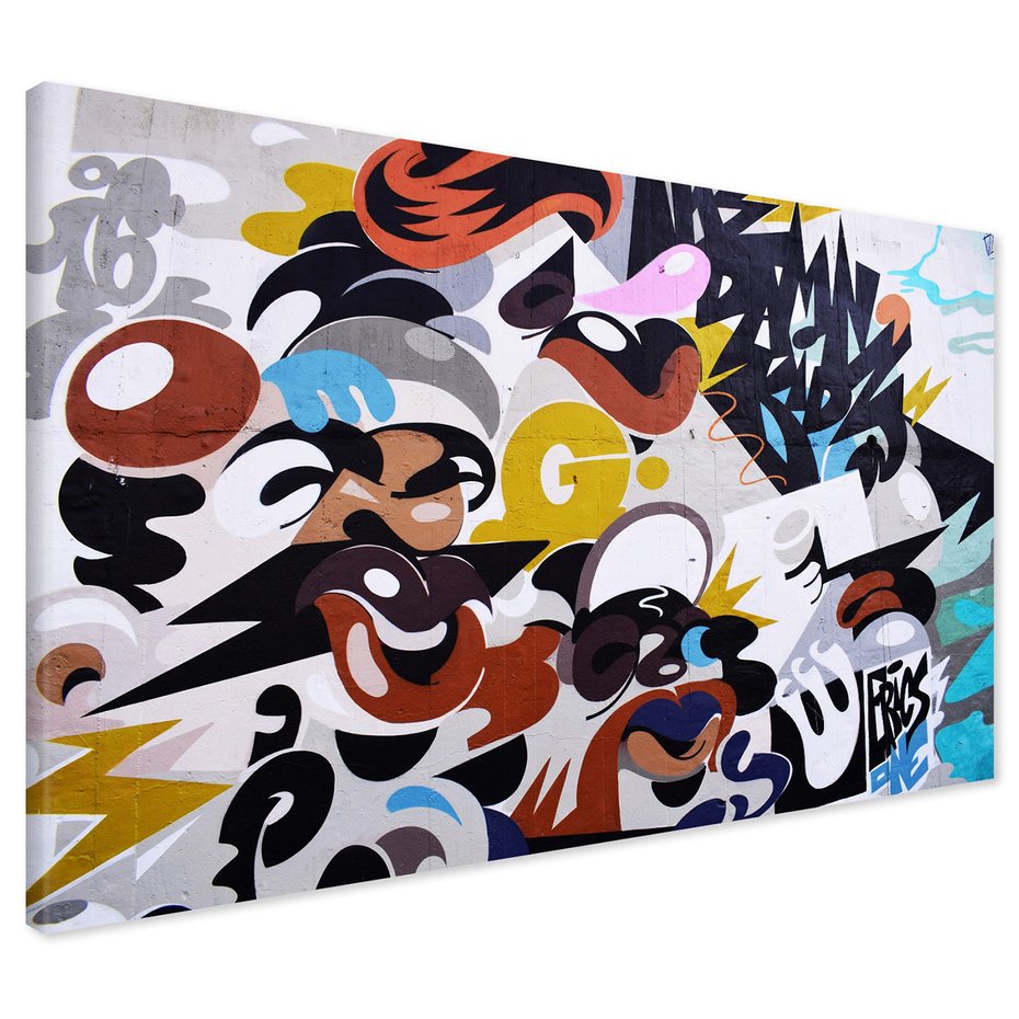 Obraz na płótnie - abstrakcja, graffiti, sztuka