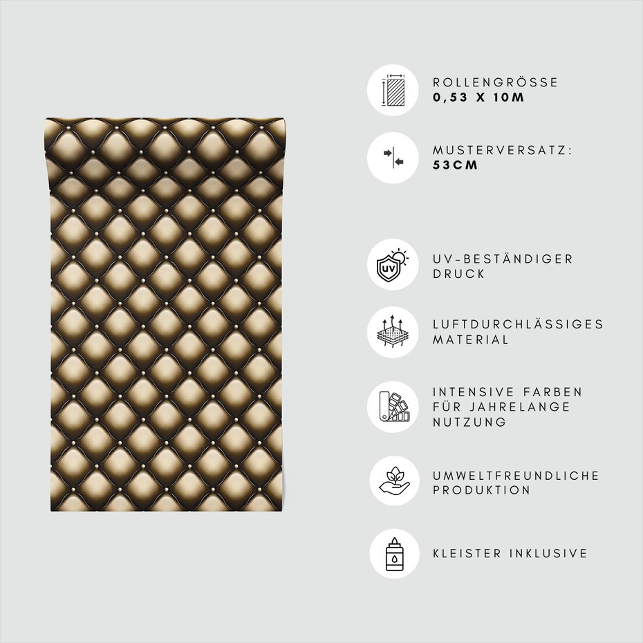 Tapeta - tekstura, pikowanie, guziki