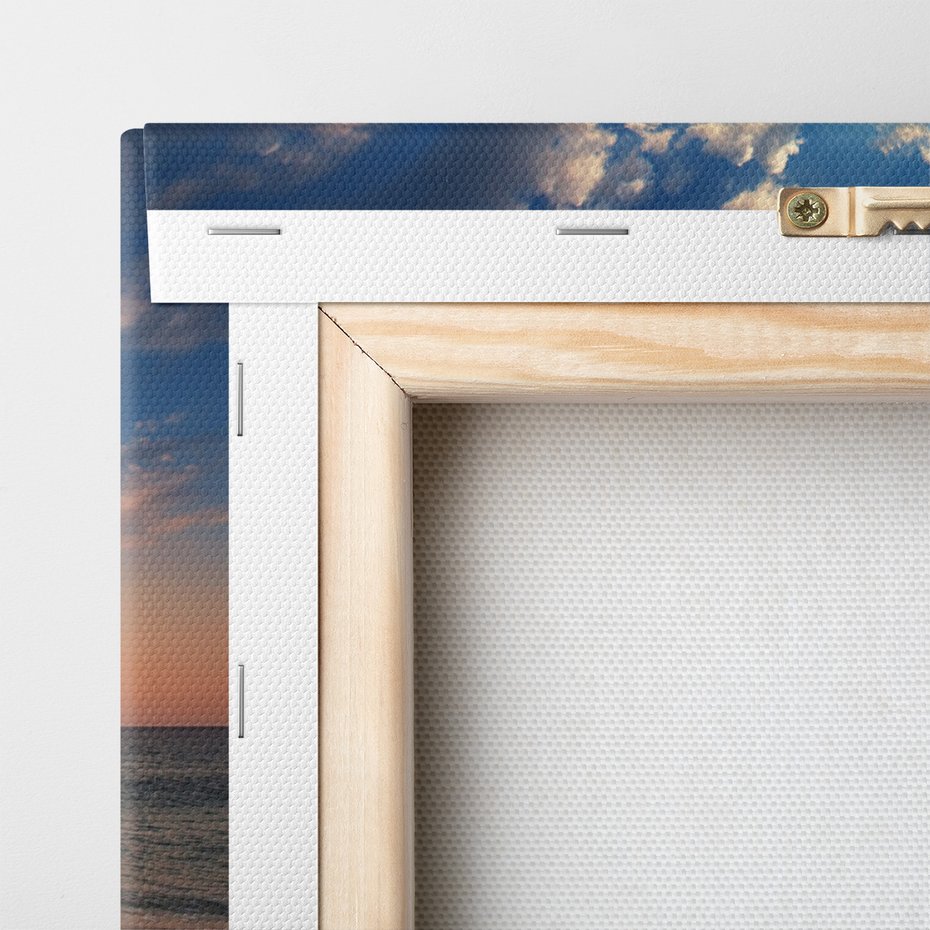 Obraz na płótnie - morze, plaża, zachód słońca