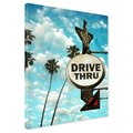 Obraz na płótnie - drive thru, palma, znak