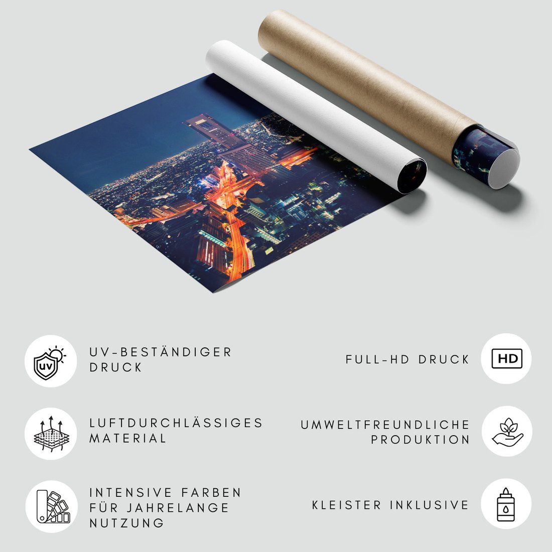 Fototapeta - miasto, noc, światła