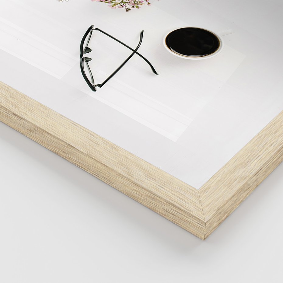 Zestaw obrazy w ramie, plakaty - kwiaty, okulary, kompozycja - rama drewno