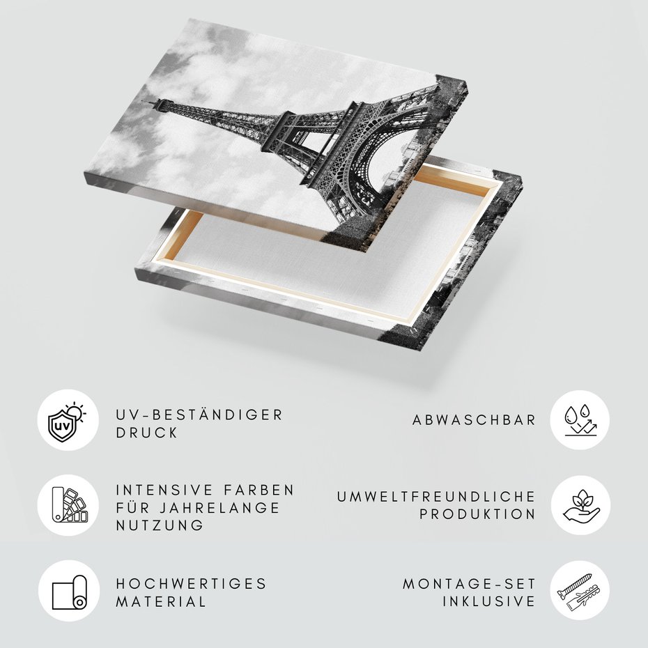 Obraz na płótnie - Paryż, wieża Eiffla, miasto