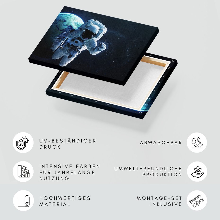 Obraz na płótnie - kosmos, przestrzeń, astronauta