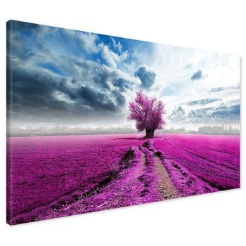 Obraz na płótnie - krajobraz, pole, drzewo