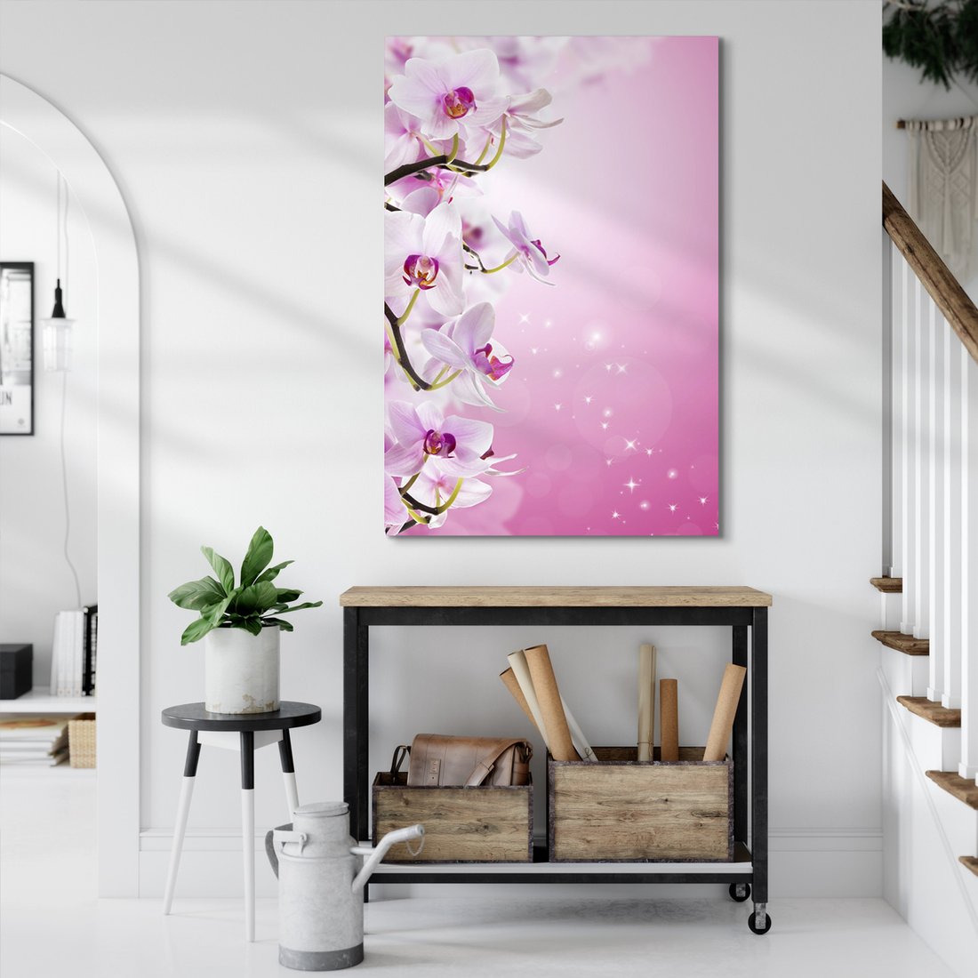 Obraz na płótnie - kwiaty, orchidee, różowy