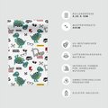 Tapeta - dziecięca, dinozaury, okulary, napisy