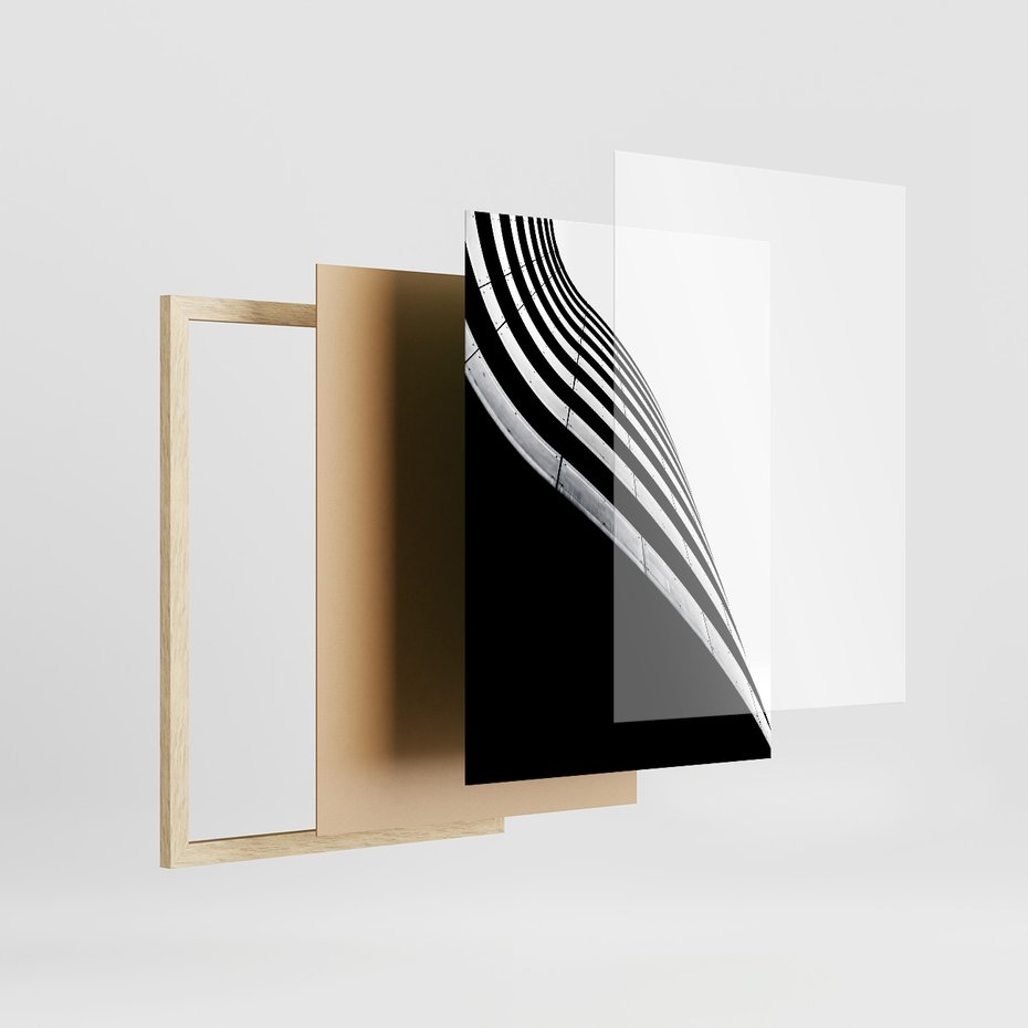 Zestaw obrazy w ramie, plakaty - architektura, budynki, miejski - rama drewno