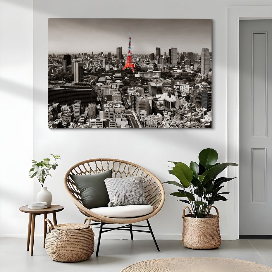 Obraz na płótnie - miasto, wieża, budynki