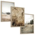 Zestaw obrazy w ramie, plakaty - krajobraz, natura, dom - rama drewno