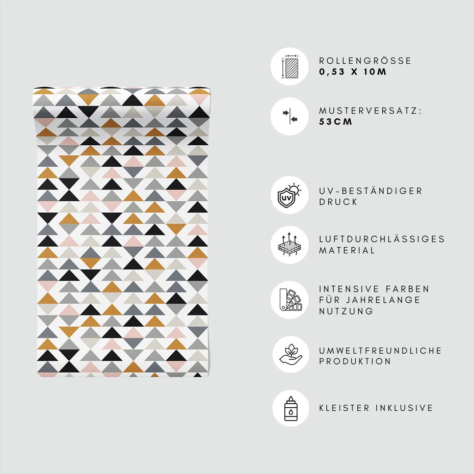 Tapeta - trójkąty, geometria, abstrakcja