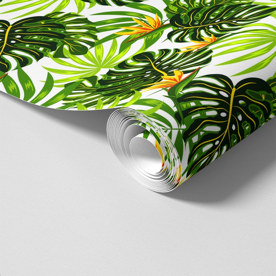Tapeta - liście, kwiaty, tropiki