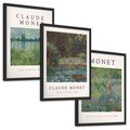 Zestaw obrazy w ramie, plakaty - Monet, Impresjonizm, Natura - rama czarna