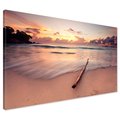 Obraz na płótnie - plaża, morze, zachód słońca