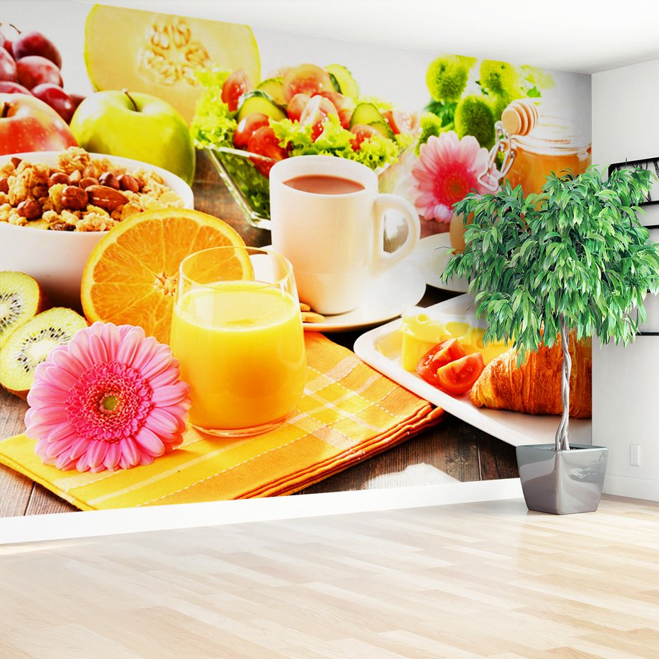 Fototapeta - śniadanie, jedzenie, owoce