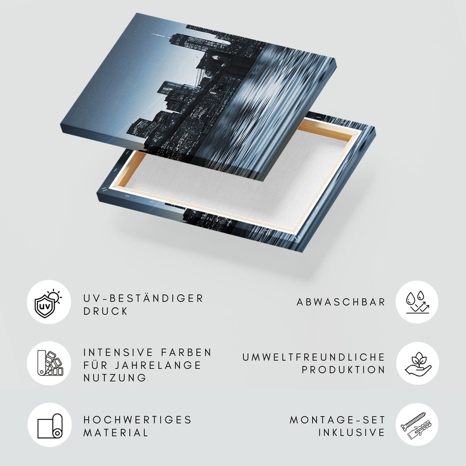 Obraz na płótnie - miasto, most, woda