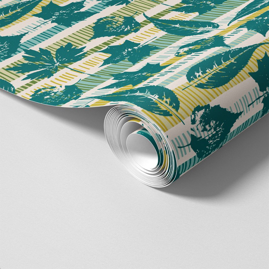 Tapeta - liście, paski, jesień