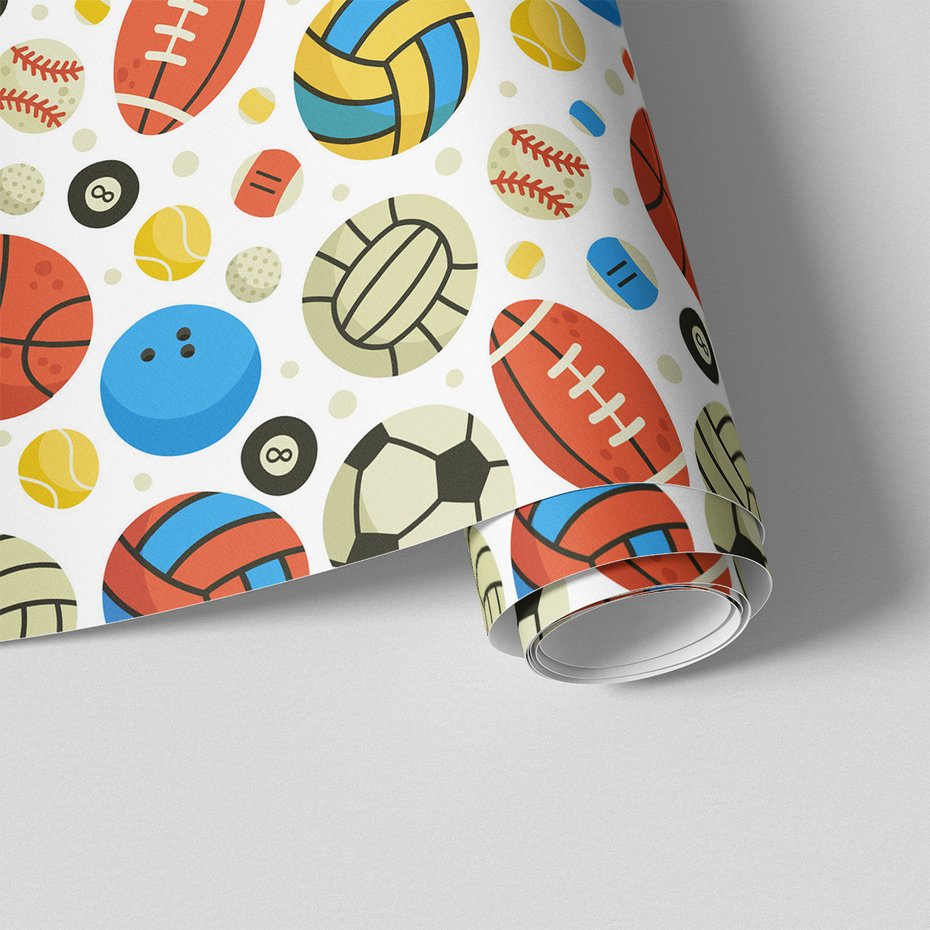 Tapeta - dziecięca, piłki, sport, wzór