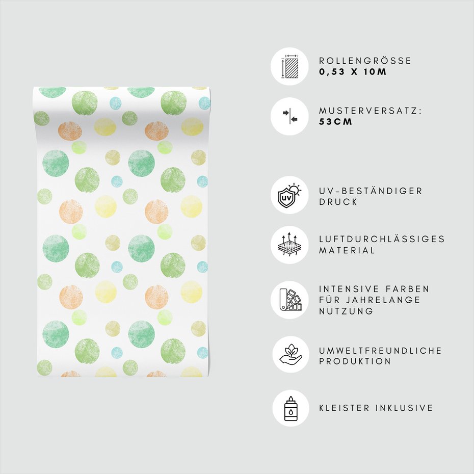 Tapeta - kropki, okręgi, tło