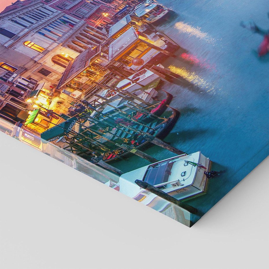 Obraz na płótnie - Wenecja, kanał, gondole