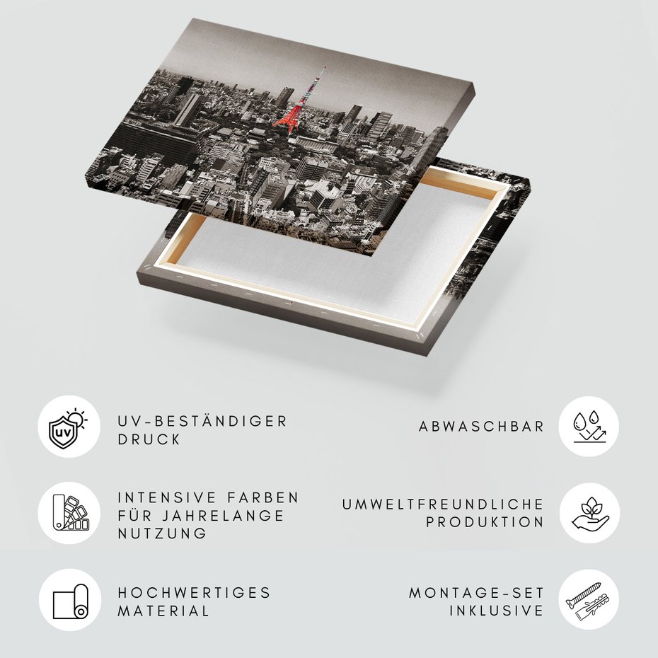 Obraz na płótnie - miasto, wieża, budynki