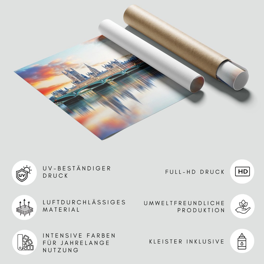 Fototapeta - Londyn, Tamiza, Big Ben