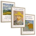 Zestaw obrazy w ramie, plakaty - Van Gogh, obrazy, sztuka - rama drewno
