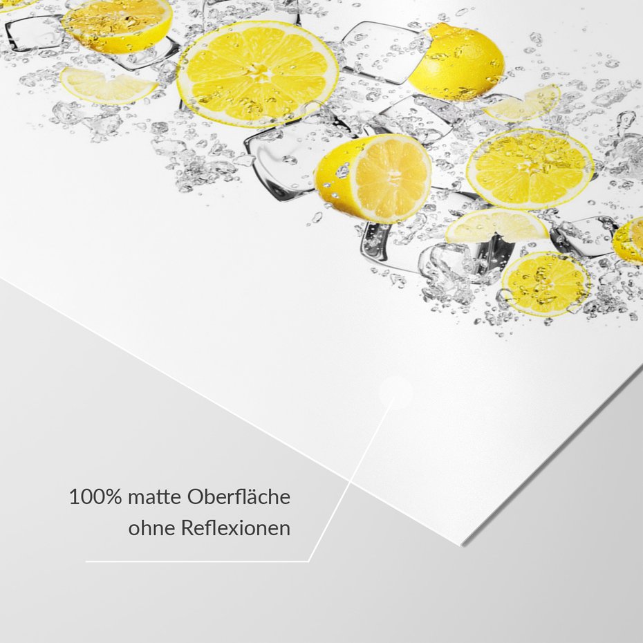 Fototapeta - cytryny, kostki lodu, świeżość