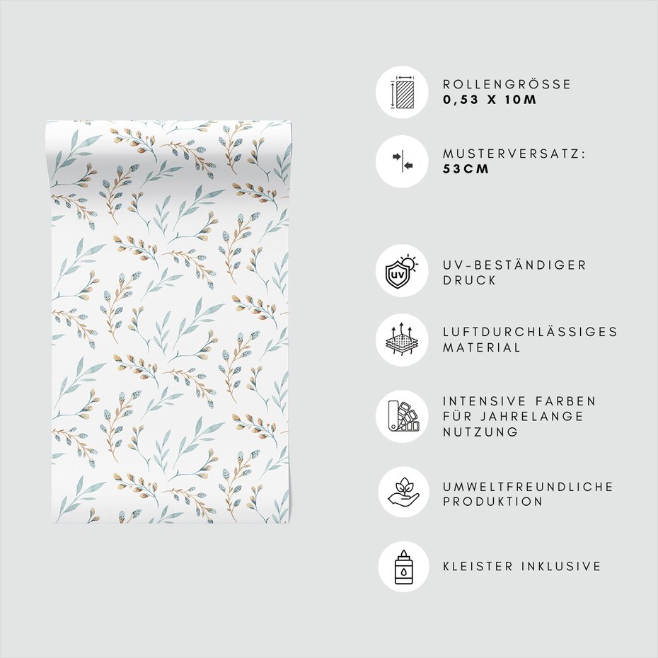 Tapeta - liście, gałązki, natura