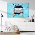 Obraz na płótnie - Trabant, mur, auto