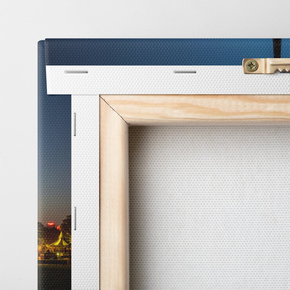 Obraz na płótnie - wieża Eiffla, Paryż, noc