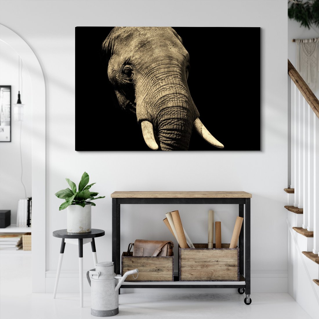 Obraz na płótnie - słoń, zwierzę, afrykański