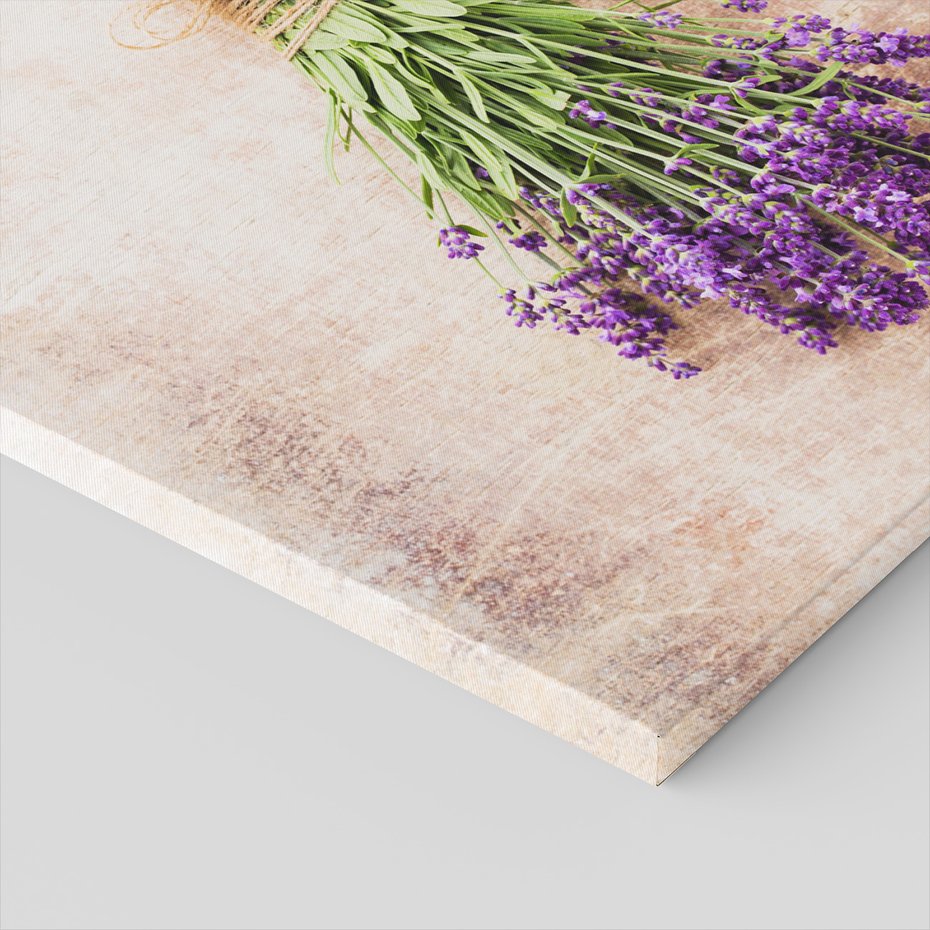 Obraz na płótnie - lawenda, kwiaty, serce