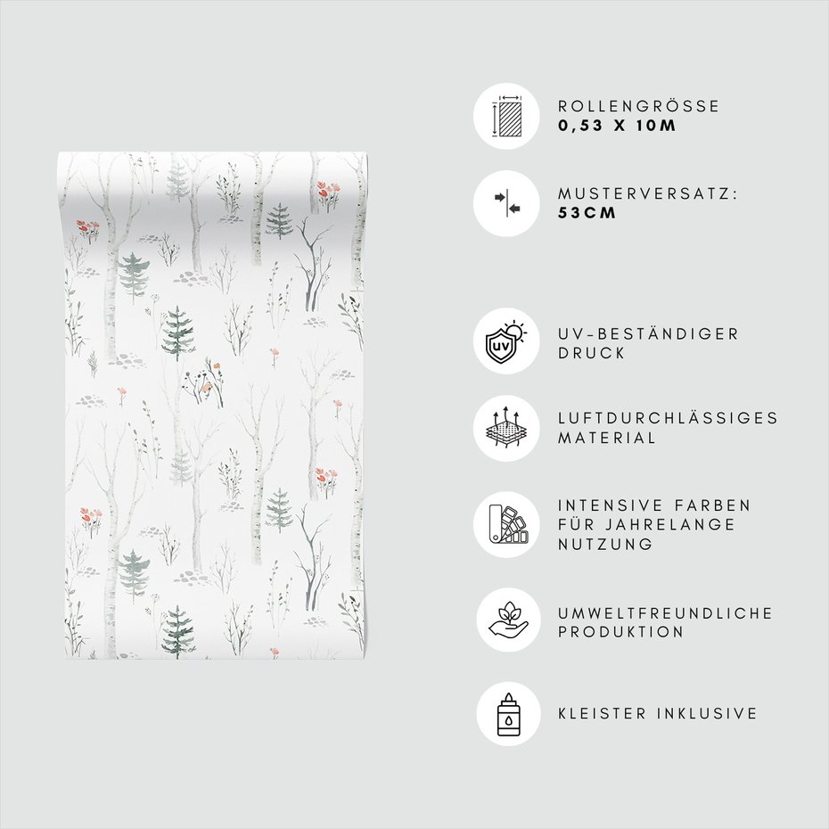 Tapeta - drzewa, brzozy, las