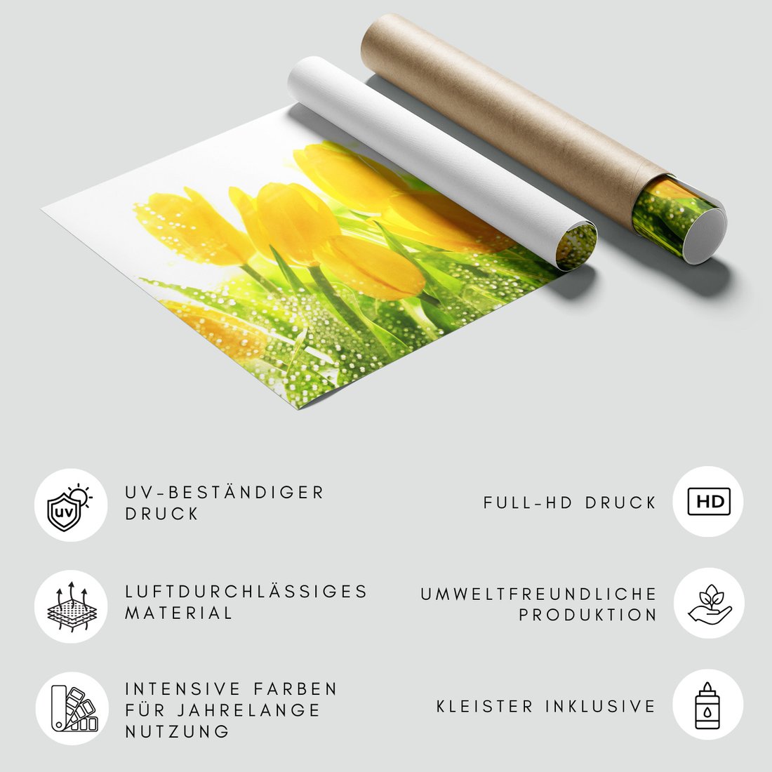 Fototapeta - tulipany, kwiaty, żółte