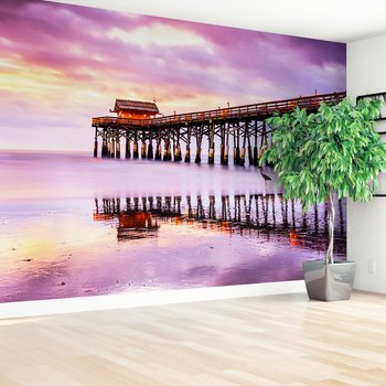 Fototapeta - plaża, morze, molo